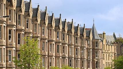 Row of Victorian Houses in Edinburgh