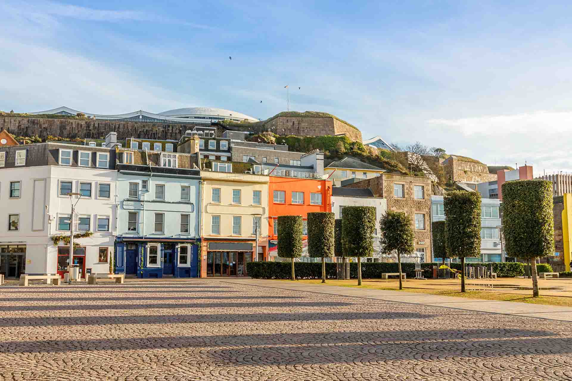 Saint Helier central square in Jersey