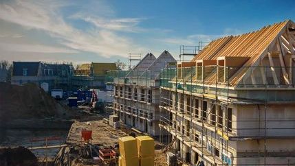 Construction site of new housing development