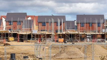 Construction on new housing estate